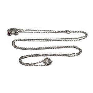 By The Inch 18K WG Single Diamond Pendant Necklace